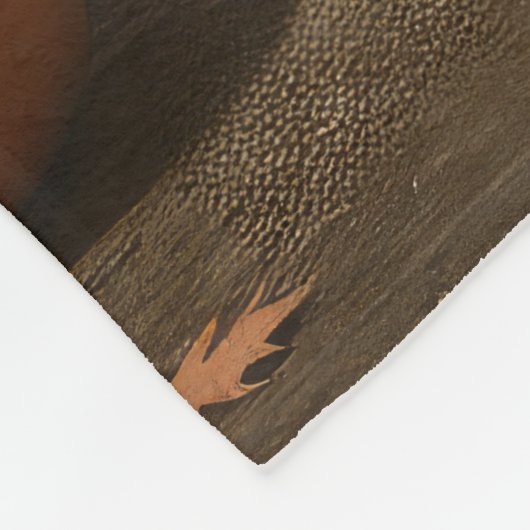 Grosser Schweizer Berggipfel Herbst Kürbisgeplänke Fleecedecke (Ecke)