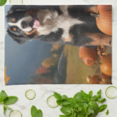 Grosser Schweizer Berggipfel Herbst Kürbisgeplänke Geschirrtuch (Gefaltet)