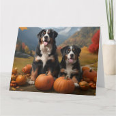 Grosser Schweizer Berggipfel Herbst Kürbisgeplänke Karte (Vorderseite)