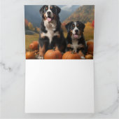 Grosser Schweizer Berggipfel Herbst Kürbisgeplänke Karte (Innenseite)