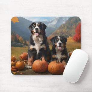 Grosser Schweizer Berggipfel Herbst Kürbisgeplänke Mousepad