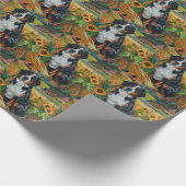 Grosser Schweizer Herbsternte Erntedank Geschenkpapier (Ecke)