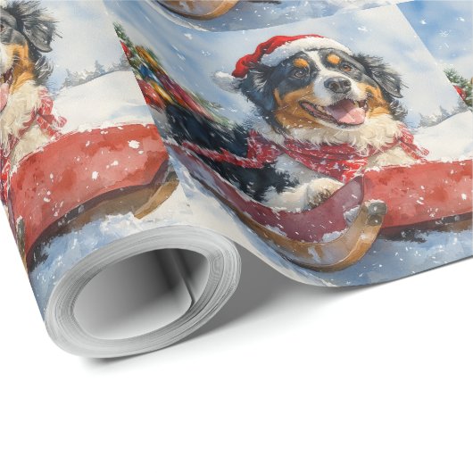 Grosser Schweizer Hund in der Schweiz Weihnachten Geschenkpapier (Rolleneckpunkt)