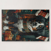 Großer Schweizer Hund mit Weihnachtsgeschenke Kami Puzzle (Horizontal)