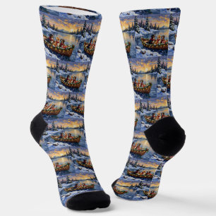 Großer Schweizer Sennenhund Weihnachtsboot Urlaub Socken