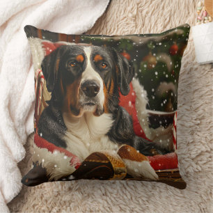 Großer Schweizer Sennenhund Weihnachtsfestlich Kissen