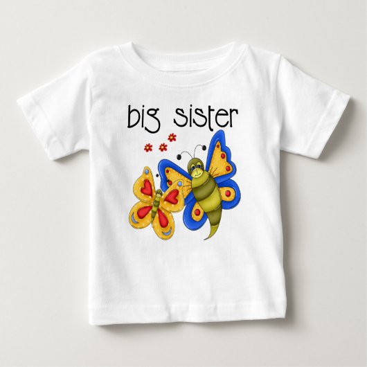 Großer Schwesterschmetterling Baby T-shirt (Vorderseite)