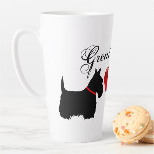 "Großer Scott!",Schottischer Terrier/rotes Liebesh Milchtasse