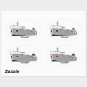 Großer Seen Frachter Calumet ex Roesch Ovaler Aufkleber (Blatt)