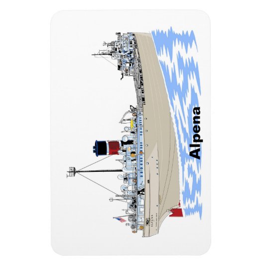 Großer Seenfrachter Alpena Magnet (Vertikal)