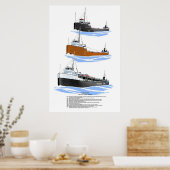Großer Seenfrachter Canopus Geschichte Poster (Küche)