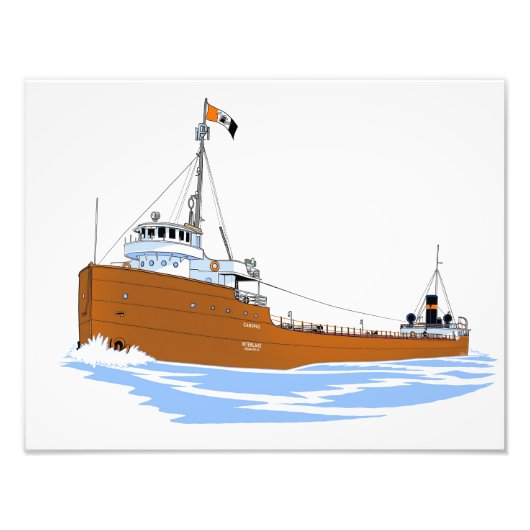 Großer Seenfrachter Canopus (Interlake) Fotodruck (Vorne)