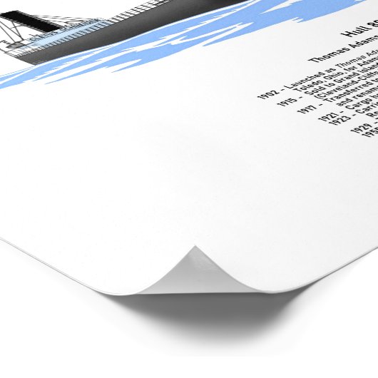 Großer Seenfrachter Cletus Schneider Poster (Ecke)