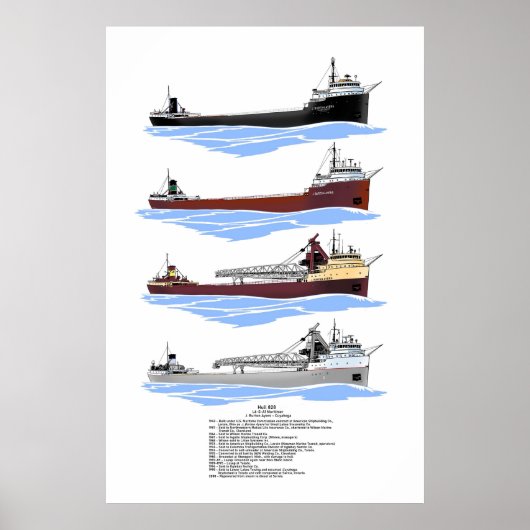 Großer Seenfrachter Cuyahoga Geschichte Poster (Vorne)