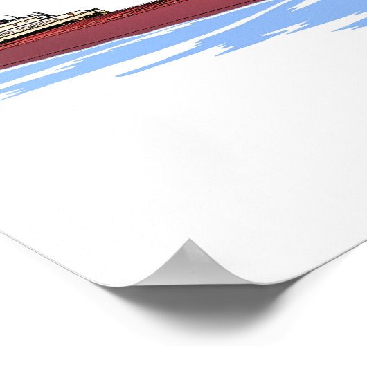 Großer Seenfrachter Edmund Fitzgerald Poster (Ecke)