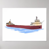 Großer Seenfrachter Edmund Fitzgerald Poster (Vorne)
