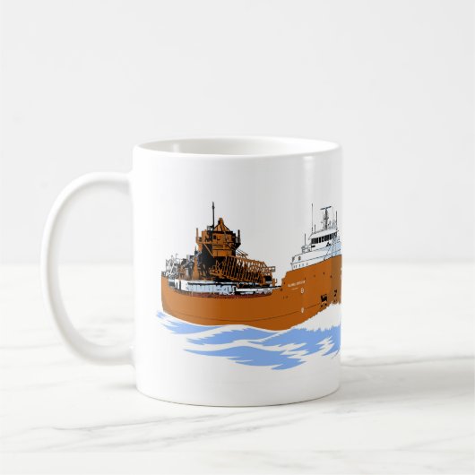 Großer Seenfrachter Hon. James L. Oberstar Kaffeetasse (Links)
