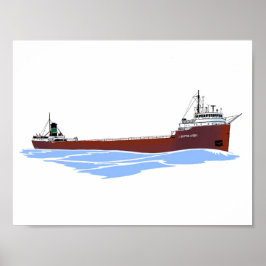 Großer Seenfrachter J. Burton Ayers Kinsman Poster