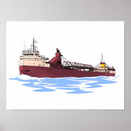Großer Seenfrachter Joseph H. Frantz Poster