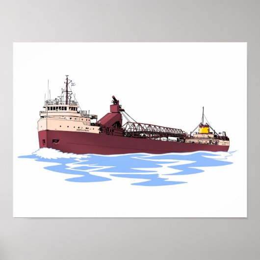 Großer Seenfrachter Joseph H. Frantz Poster (Vorne)