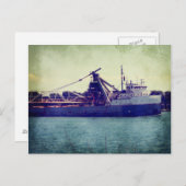 Großer Seenfrachter Postkarte (Vorne/Hinten)