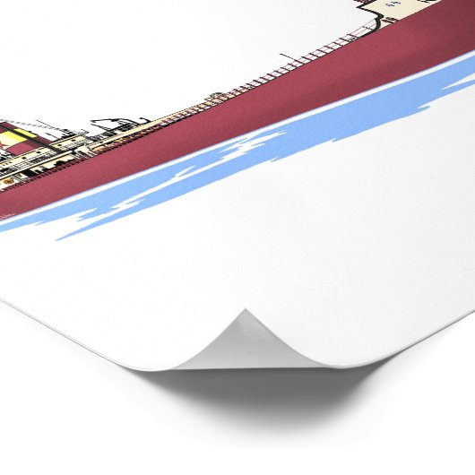 Großer Seenfrachter Reservat Poster (Ecke)