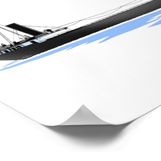 Großer Seenfrachter Saturn Poster (Ecke)