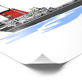 Großer Seenfrachter Troy H. Browning Fotodruck (Ecke)