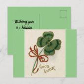 Großer Shamrock Postkarte (Vorne/Hinten)