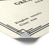 Großer Silberreiher Zoologie-Serie Poster (Ecke)