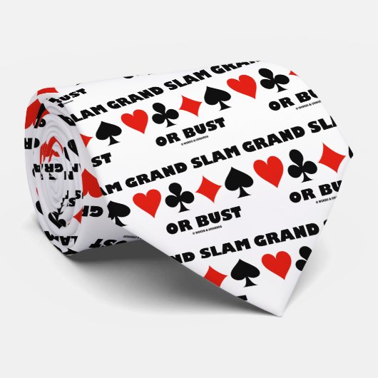 Großer Slam oder Büste (Bridge Card-Anzug) Krawatte (Gerollt)