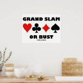 Großer Slam oder Büste (Bridge Card-Anzug) Poster (Küche)