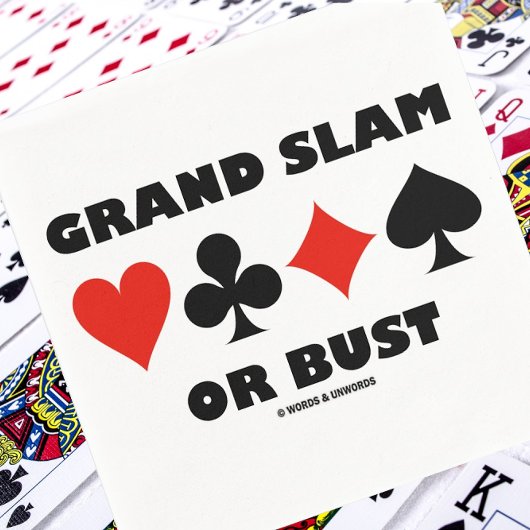 Großer Slam oder Büste (Bridge Four Card Anzug) Serviette