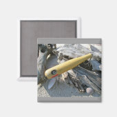 Großer Snook Vintage Köder Magnet (Vorderseite/Rückseite)