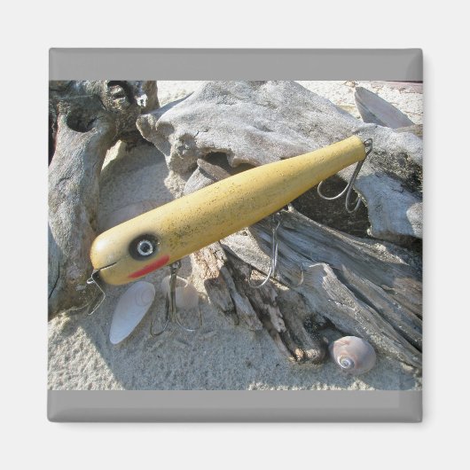 Großer Snook Vintage Köder Magnet (Vorne)