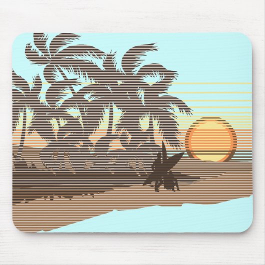 Großer Sonnenuntergang Brown Mousepad (Vorne)