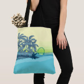 Großer Sonnenuntergang-Streifen-hawaiische Tasche (Von Nahem)