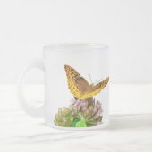 Großer Spangled Fritillary Butterfly auf Milchkwee Mattglastasse (Links)