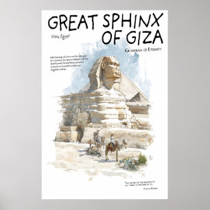 Großer Sphinx-Plakat  Gizeh Ägypten Wahrzeichen  A Poster
