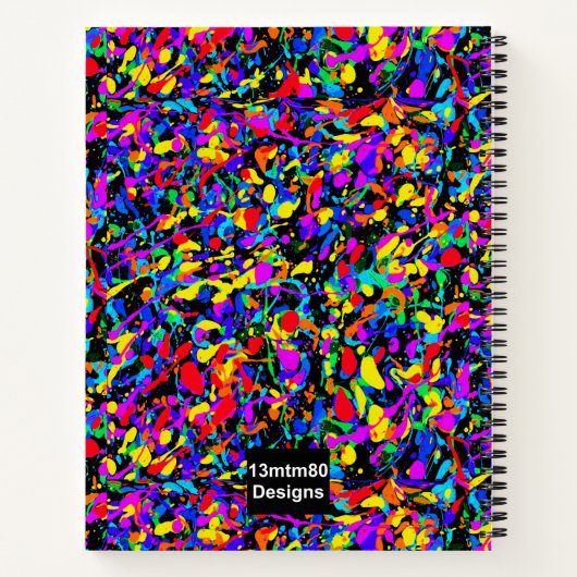 Grosser Spritzer - Notebook Notizblock (Rückseite)