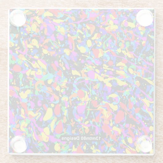 Grosser Spritzer - Untersetzer aus Glas (Rückseite)