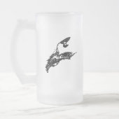 Großer Sprung des Jet-Skis Mattglas Bierglas (Links)