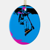 Großer Sprung - Rollerfahrer Keramik Ornament (Rechts)