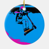 Großer Sprung - Rollerfahrer Keramik Ornament (Hinten)