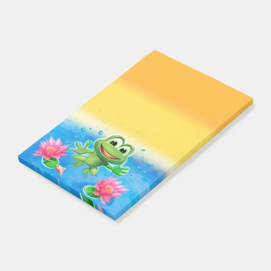 Großer Sprungfrosch Postit-Notizblock Post-it Klebezettel (angewinkelt)