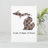 Großer Staat - kein Salz. Keine Haie. Keine Sorge Einladung (Stehend Vorderseite)