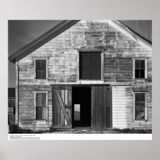 Grosser Stall, UC Santa Cruz, März 1962 Poster (Vorne)