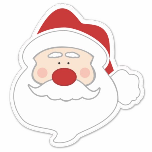 Großer Sticker für den Weihnachtsmann (Vorderseite)