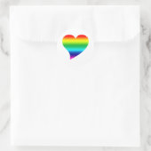 Grosser Stolz Regenbogenfarben Herz, Liebe, Weiß Runder Aufkleber (Tasche)