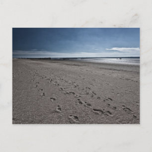 Großer Strand an der Nordsee Postkarte